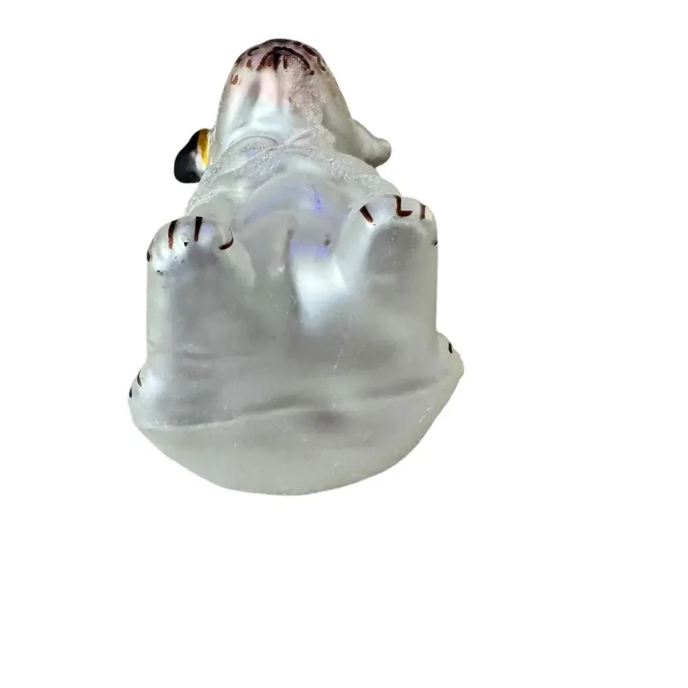 French Bull Dog Polish Blown Glass Christmas Ornament Decoration Made in Poland